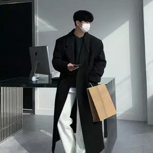 남성 겨울 울코트 케쥬얼 빅사이즈 코트 두터워짐 롱코트