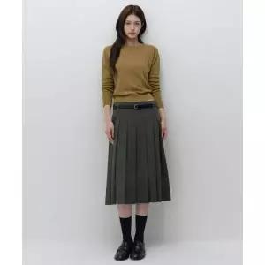 무신사스탠다드 MUSINSA STANDARD WOMAN 우먼즈 CN 플리츠 미디 스커트 [그레이]MWFSK8A05-GR 172356