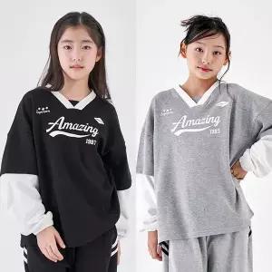 [shopDekelly]레이어드 반팔 티셔츠 여아 주니어 의류 초등학생 옷
