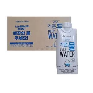 기픈물 저스트 종이팩 해양심층수, 330ml, 18개