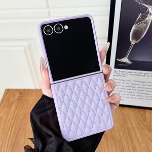 삼성 갤럭시 Z 플립 7 SE 6 5 4 3 5G zFlip7 Flip6 z7 z6 폰 케이스용 고급 다이아몬드 질감 비즈니스 PU