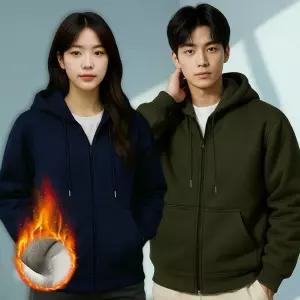 남녀공용 데일리 기모 후드집업 6color 웜코어 오버핏 남성후드집업