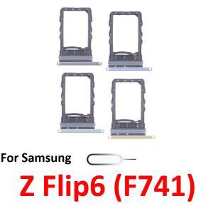 호환 갤럭시 호환 Z 플립6 6 F741 휴대폰 핸드폰 새 하우징 칩 SIM 카드 트레이 슬롯 홀더 포켓 부품 그레