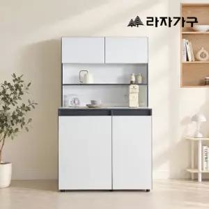 라자가구 하벤 속깊은 다용도 주방 도어형 홈바 홈카페 전자레인지 그릇 수납장  상하부세트