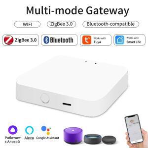Tuya WiFi 스마트 무선 멀티 모드 게이트웨이 ZigBee Bluetooth 허브 라이프 음성 제어는 Alexa Google 홈