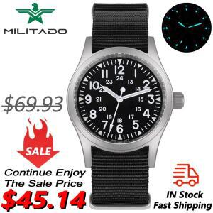 손목시계 수능 메탈 스포츠 학생 군인 커플 전자 명품 마리너 워치 Militado ML05 밀리터리 시계 VH31 스윕