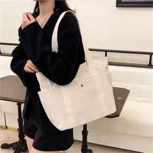 일상용 여성 숄더백 분리형 포켓 수납 가방 에코백 캠퍼스 넉넉한