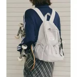 MASMARULEZ mini ver. Ribbon pocket backpack_Light gray