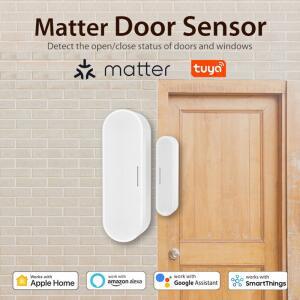 Tuya Matter Thread 도어 윈도우 센서 USB 전원 스마트 홈 무선 감지기 HomeKit Alexa Google SmartThings