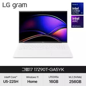운영체제 기본 탑재 모델_그램17 17Z90T-GA5YK (울트라5 225H/16GB/256GB/WH) 스노우 화이트 JH