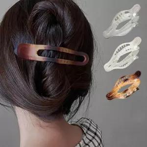 고정 헤어집게 머리 올림머리 반묶음 반투명 집게삔