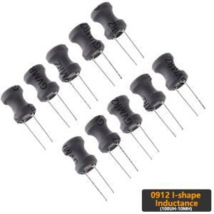 10PCS 0912 220UH 3.3MH 4.7MH 10MH 912mm I자형 전력 인덕턴스 구리 코일 68uh 100uh 150UH 인덕터