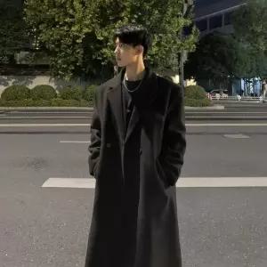 가을 겨울 남성 롱코트 패션 루즈핏 빅사이즈 트렌치코트 고급 도톰 보온 데일리룩 오피스룩 정장 코트