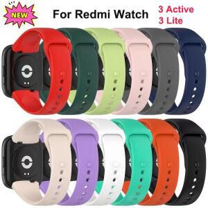 Xiaomi Redmi Watch 3 용 스트랩 Lite 액티브 소프트 실리콘 교체 시계 밴드 보호 필름이있는 손목