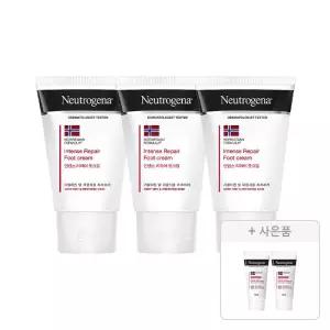 뉴트로지나 인텐스 리페어 풋크림 56g, 3개+증정(인텐스 시카 에멀젼 15ml, 2개)