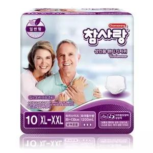 참사랑 일반형 팬티형 특대형10px8팩 성인용기저귀 hgb