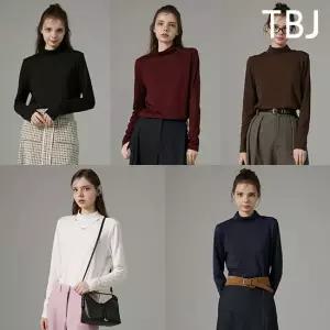 [TBJ] 여성 기모 터틀넥 티셔츠 5종