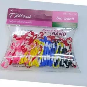 (다올)TPU 바이오밴드 머리끈 흰줄칼라 고무줄 100pcs