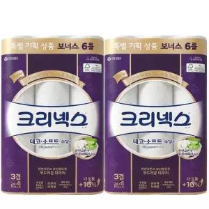 크리넥스 데코앤소프트 부케향 30롤 x 2팩 화장지 25M 수딩+