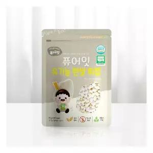 퓨어잇 유기농 백미 아기 과자 흰쌀 튀밥 아이 간식 유아
