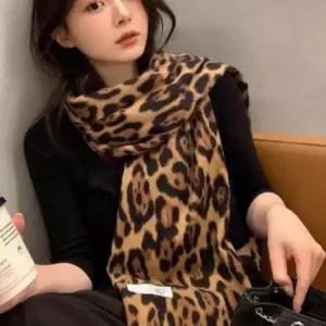 [르에센2nd]머플러 호피 목도리 레오파드 겨울 스카프 롱목도리 패션소품