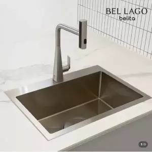 벨라고 벨리타 BLE-670 엠보 코팅 사각 싱크볼 주방 싱크대