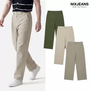 [NIX JEANS] 유니) 립스탑 밴딩 루즈스트레이트 팬츠 (FNRSCNE782M)