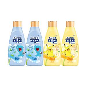 초고농축피죤 오리지널 오션후레쉬 1L, 2개+오리지널 써니가든 1L, 2개 [포켓몬에디션]