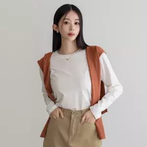 [캔마트] 어텀 모달 스판 긴팔티