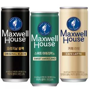 동서 맥스웰하우스 캔커피 240ml x 30캔 (블랙 라떼 스위트아메리카노)