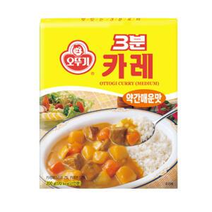 오뚜기 3분카레 약간매운맛 200g x 24개 1BOX 3분요리