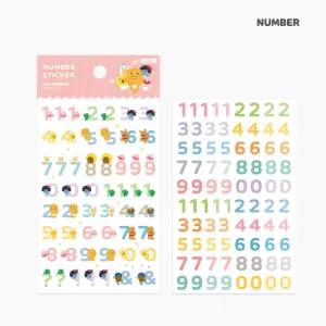 카카오프렌즈 리틀프렌즈 알파벳,숫자 스티커 / 숫자