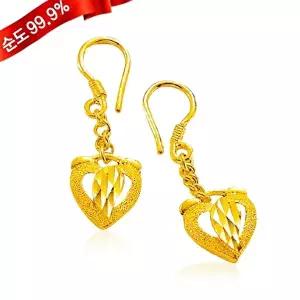 [골드모아]여자 순금 귀걸이 3.75g 24K [애플하트]