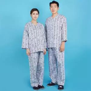 금성 환자복 HOSPITAL 무늬 병원복 KSP-012 (곤색) 한의원 요양원
