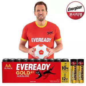 에너자이저 에버레디 골드 알카라인 건전지 AA 20입