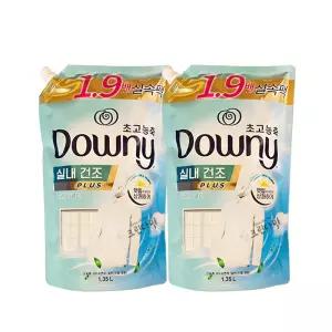 다우니 초고농축 섬유유연제 실내건조 프레시 클린 리필 1.35L x2개