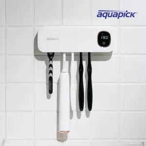 아쿠아픽 가정용 칫솔살균기 벽걸이 UVC-LED 자동 바람건조 AQ-95