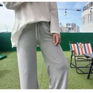 솔리드 라운지 밴딩 요가 팬츠 실내복바지 와이드 운동복 여성 가을바지 홈웨어