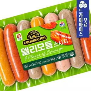사조오양 델리 모듬소시지 450g 캠핑 안주용 바베큐 소시지 구이