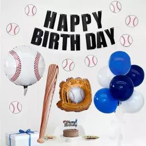[파티아일랜드]야구 풍선 생일 파티 세트 네이비 아이생일파티 KBO