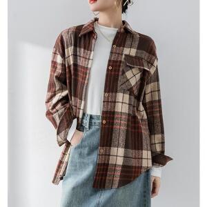 노델리 베이직 체크 모직 남방
