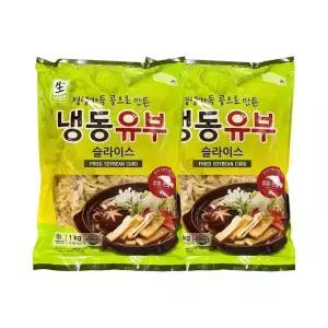 대림 냉동유부 슬라이스 1kg 2개
