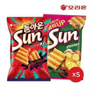 오리온 썬 핫매운맛맛(80g) 5개+썬 갈릭바게트(80g) 5개