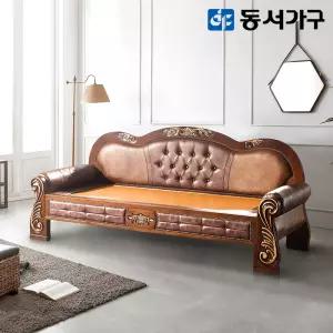명가흙 고급 미송원목 가죽 편백나무 인볼브 황토 카우치 흙소파 DF641809
