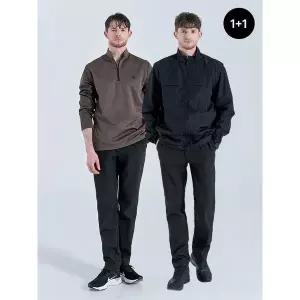 [마운틴밸리][1+1][정가 136,000원] 원턱 안감 기모 본딩 이밴드 100D 데일리 팬츠