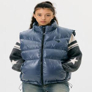 [GOLA] GLOSSY PADDED VEST [DEEP GRAY]
