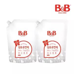 비앤비 유아 섬유유연제 베르가못향 1500ml 리필형 2입