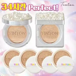 [신세계라이브쇼핑]쿠션 총 6개 [틴톤] 진주 리프팅 커버 쿠션 총 6개 (본품 2개 + 리필 4개) 매니아 패...