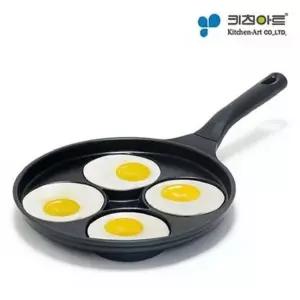(생활가전) 키친아트 하우스쿡 4구 계란팬 멀티에그팬 26cm 원형 4구 직화용 계란팬