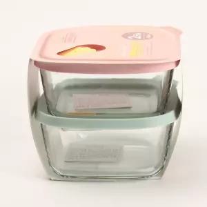 락앤락 전자렌지 냉동밥 보관 용기 410ml 2P 내열유리 냉동실 소분 밥팩